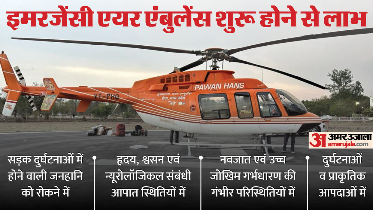 MP CM Mohan Yadav Launched PM Shri Emergency Air Ambulance Service in Madhya Pradesh News in Hindi