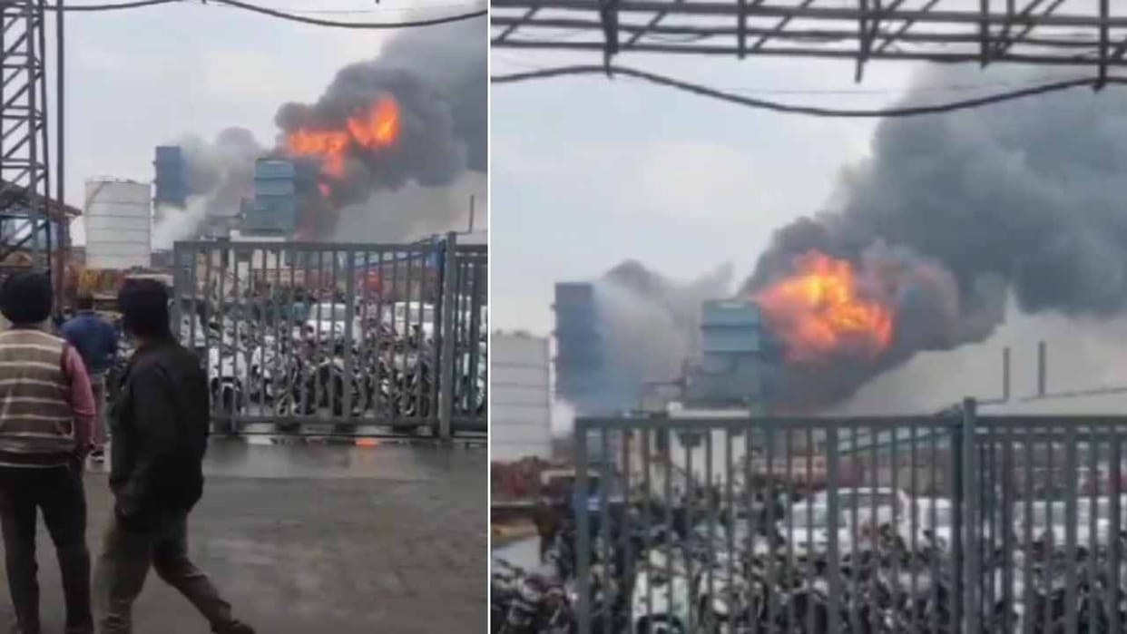 Major fire breaks out in vegetable oil factory in Amloh