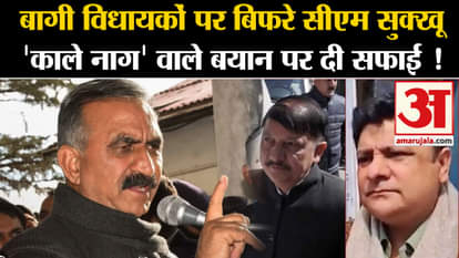 Sukhwinder Singh Sukhu: बागी विधायकों पर बिफरे सीएम सुक्खू  'काले नाग' वाले बयान पर दी सफाई !