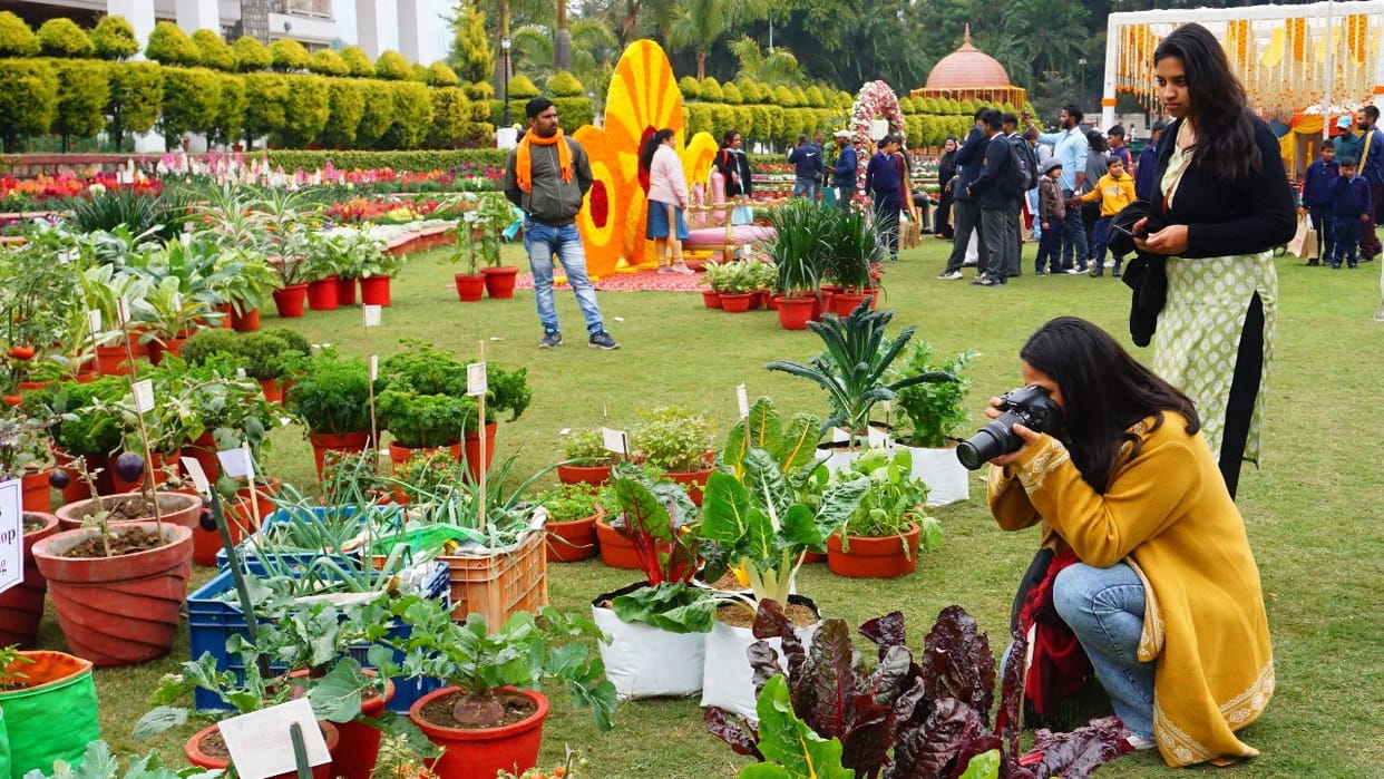 Vasantotsav 2024 spring festival at Raj Bhavan People gathered to see the colorful flowers watch Photos