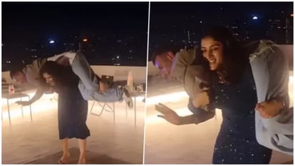 Bajrang Punia wife wrestler Sangeeta Phogat lifted Yuzvendra Chahal on her shoulders, Watch Video