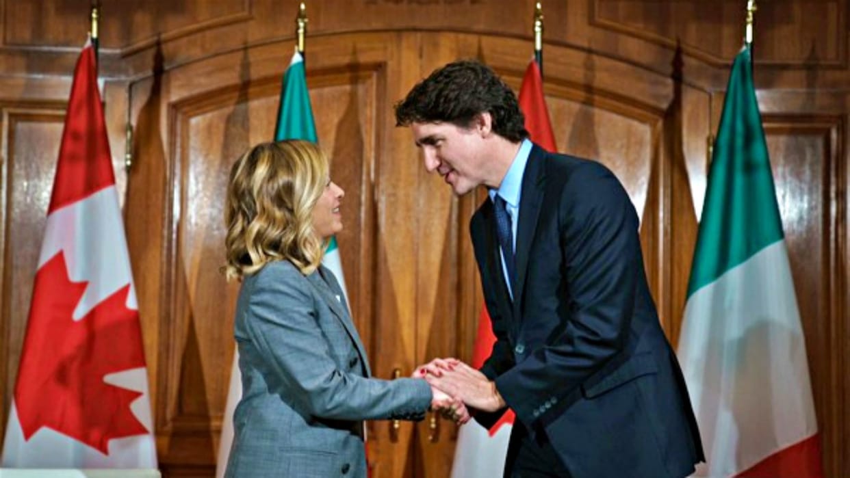 Italy Canada PM Trudeau Giorgia Meloni Meeting Cancel Pro Palestine Protest in Toronto