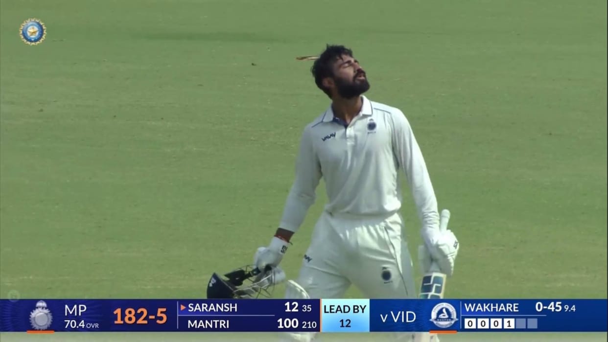 Madhya Pradesh himanshu mantri scored a century against Vidarbha in ranji trophy 2nd semifinal