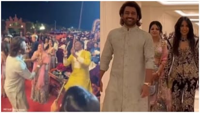 Dhoni, Bravo and Sakshi were seen playing Dandiya in Anant-Radhika pre-wedding ceremony, Watch VIDEO