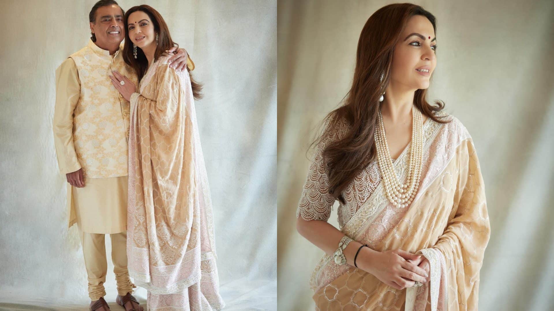 Anant Radhika Pre Wedding photos nita ambani mukesh ambani radhka marchant looks