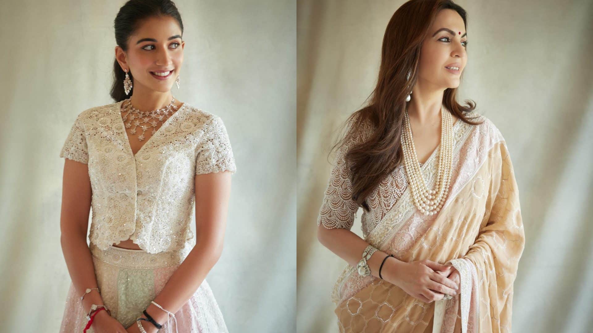 Anant Radhika Pre Wedding photos nita ambani mukesh ambani radhka marchant looks