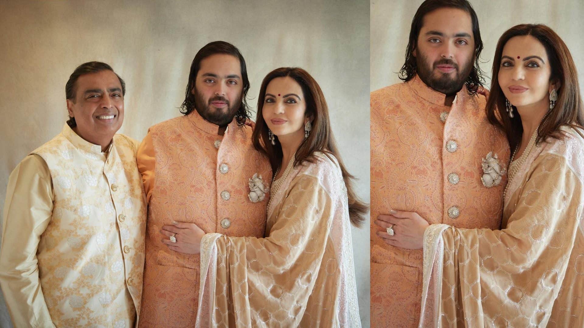 Anant Radhika Pre Wedding photos nita ambani mukesh ambani radhka marchant looks
