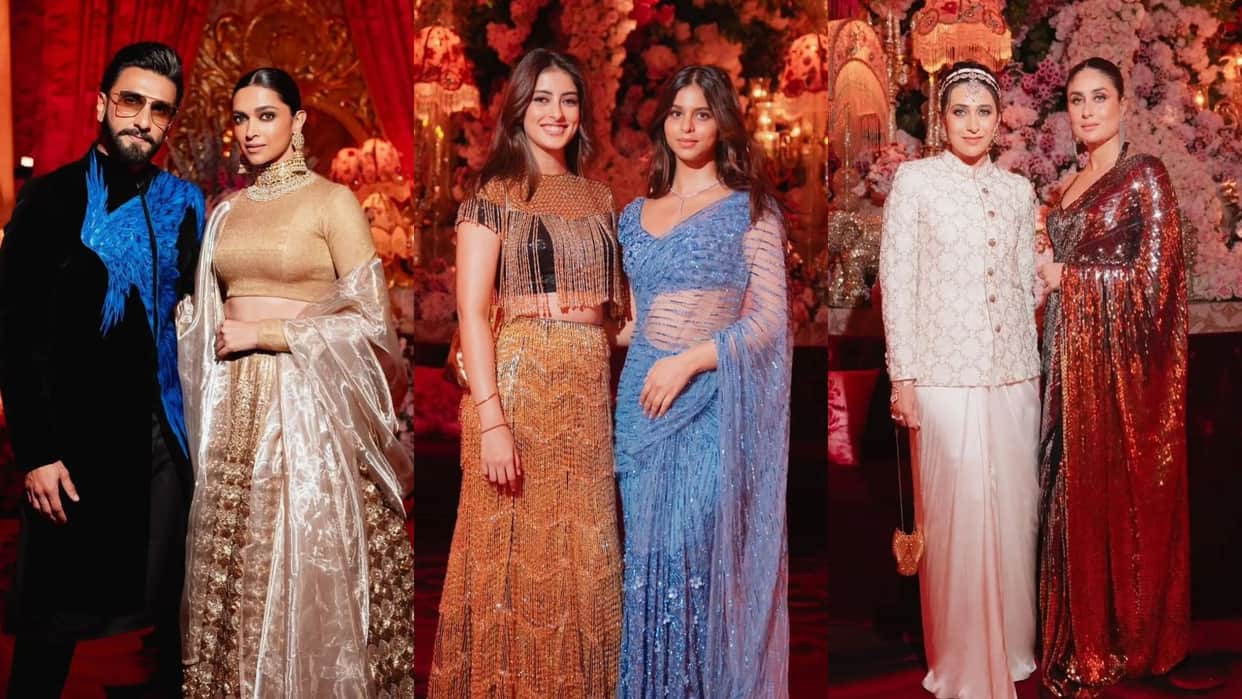 Anant Radhika Pre Wedding beautiful look of suhana khan sara Tendulkar kareena kapoor in cocktail party