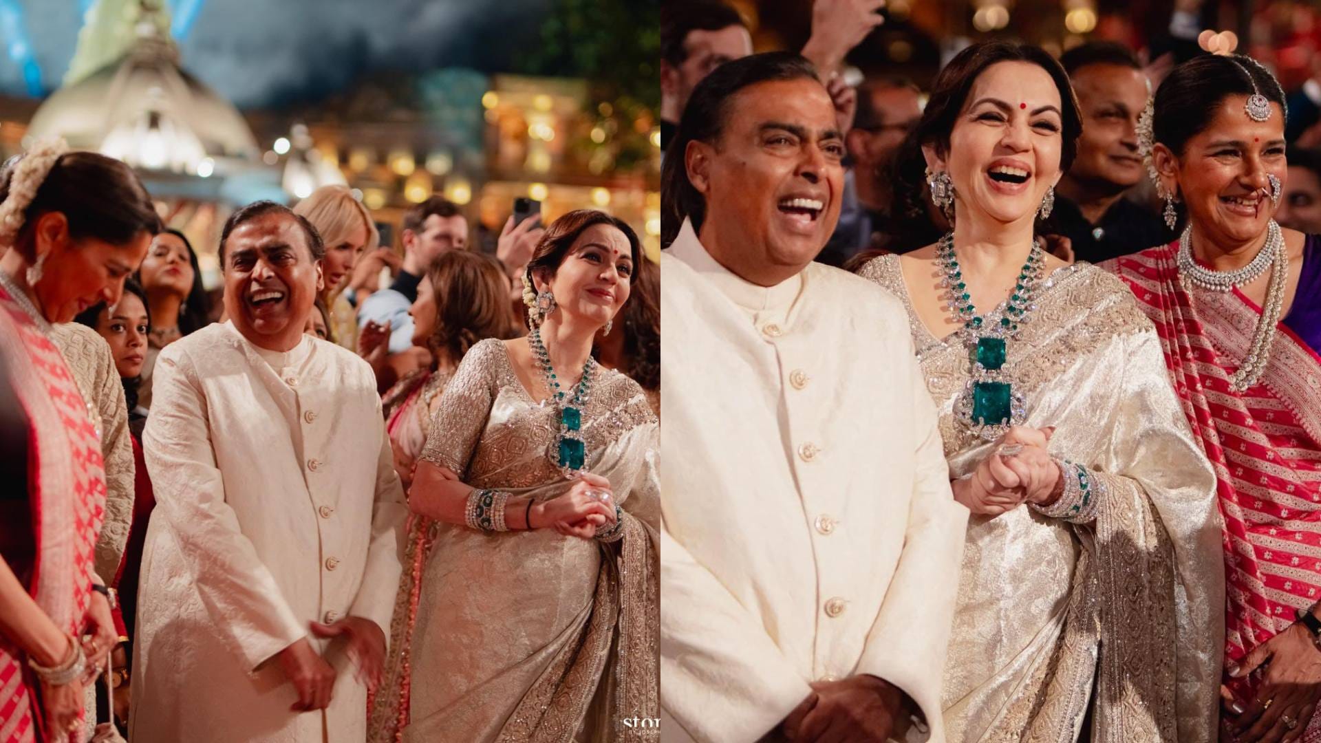 Anant Radhika Merchant pre wedding functions Nita ambani Mukesh ambani Shloka Mehta looking beautiful