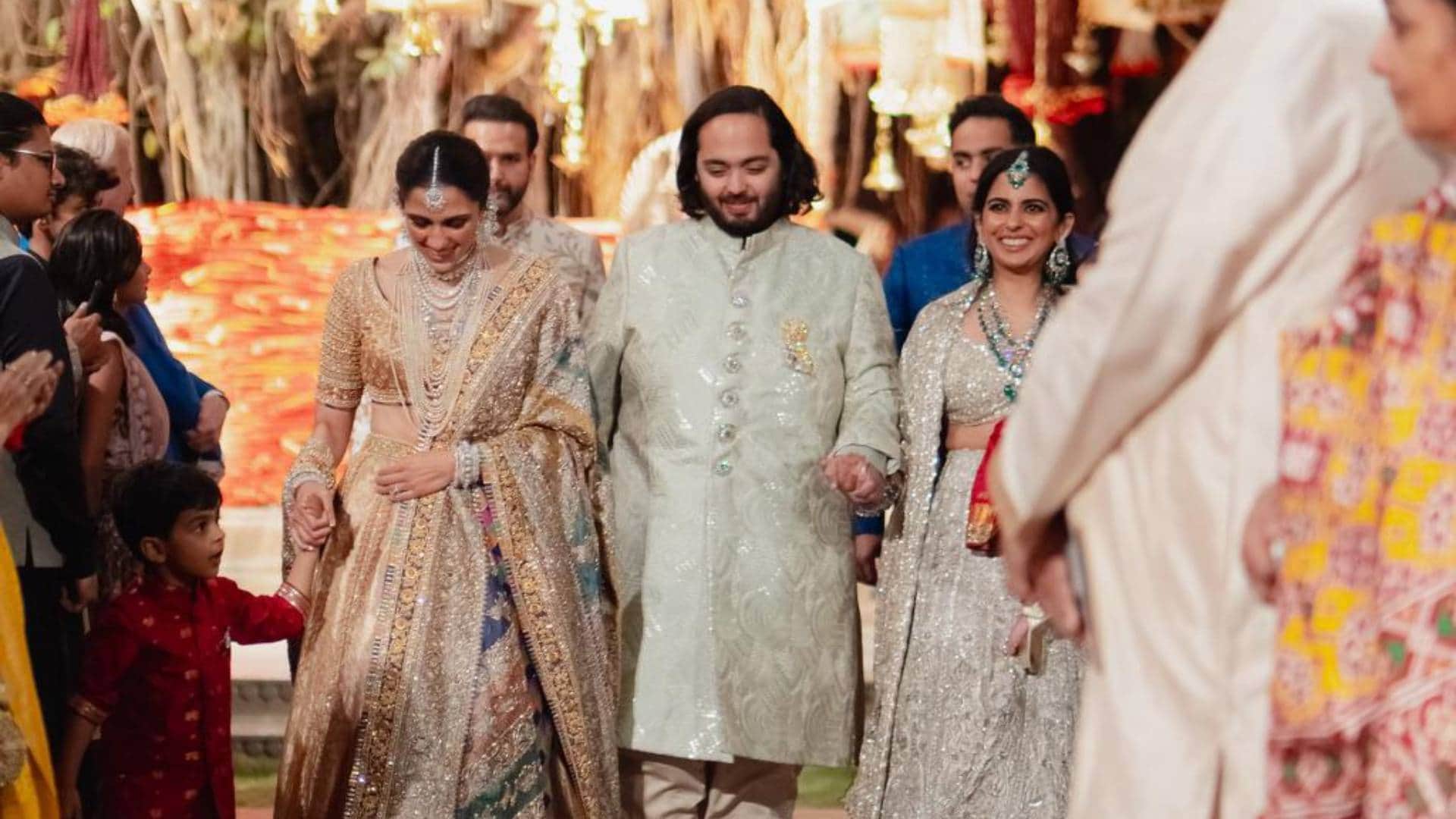 Anant Radhika Merchant pre wedding functions Nita ambani Mukesh ambani Shloka Mehta looking beautiful