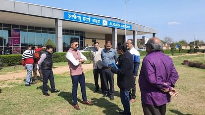 DM Visakh ji conducted surprise inspection of Aligarh Airport