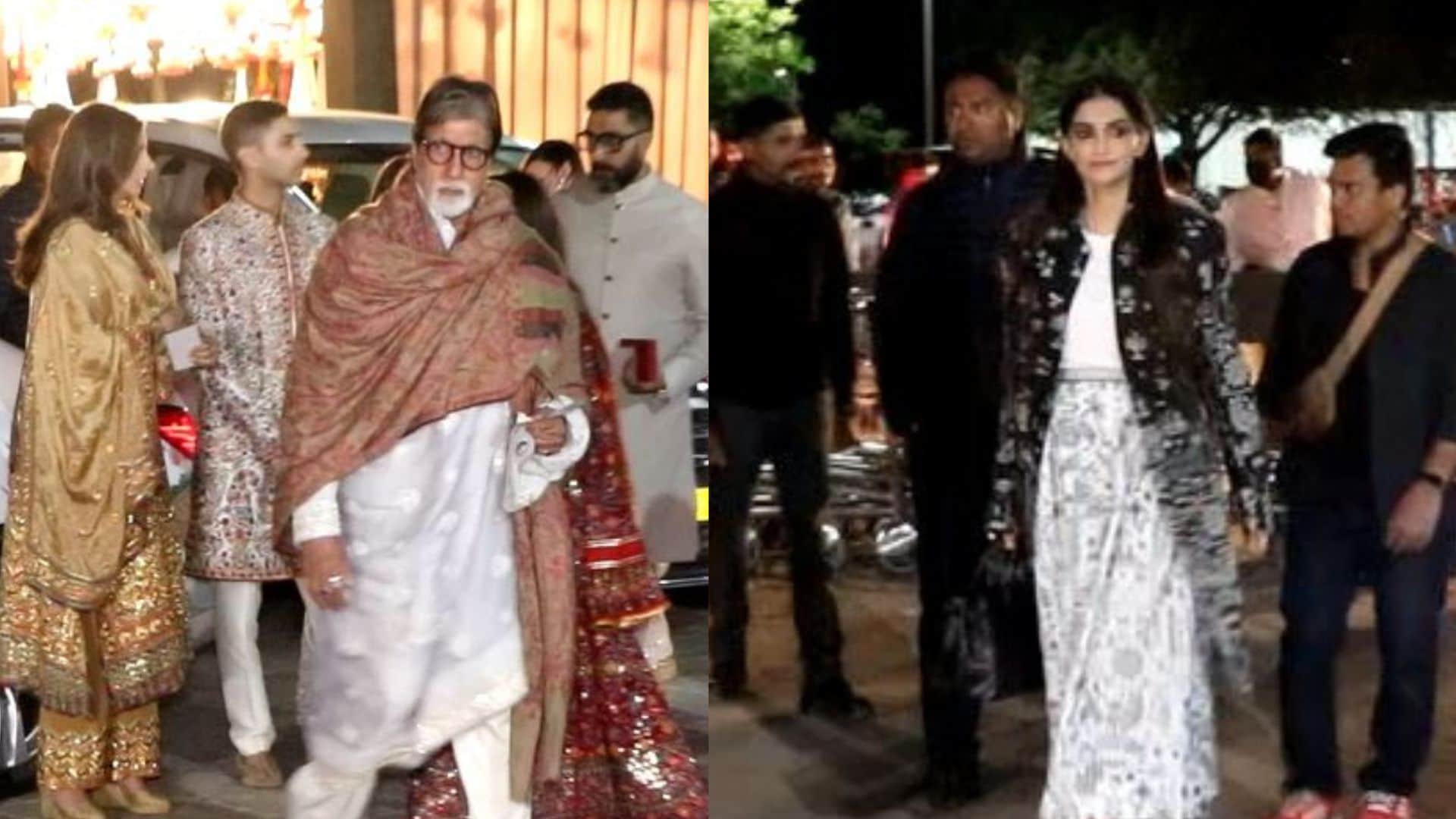 Amitabh Bachchan Aishwarya Bachchan Anil Kapoor sonam leaving from jamnagar after Anant Radhika Pre Wedding