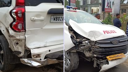 Pilot car hit Sukant Majumdar car West Bengal BJP TMC