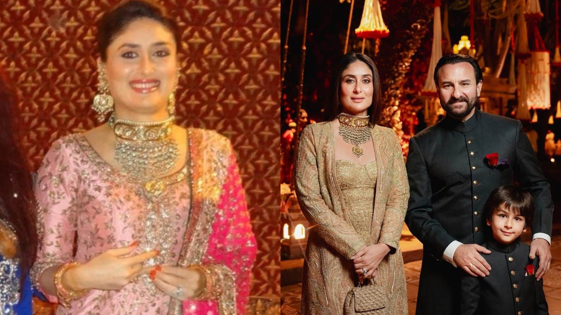 Kareena Kapoor Khan wear her wedding reception jewellery on Anant Ambani and Radhika Merchant pre wedding