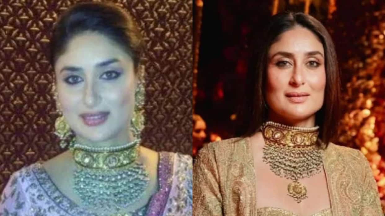 Kareena Kapoor Khan wear her wedding reception jewellery on Anant Ambani and Radhika Merchant pre wedding