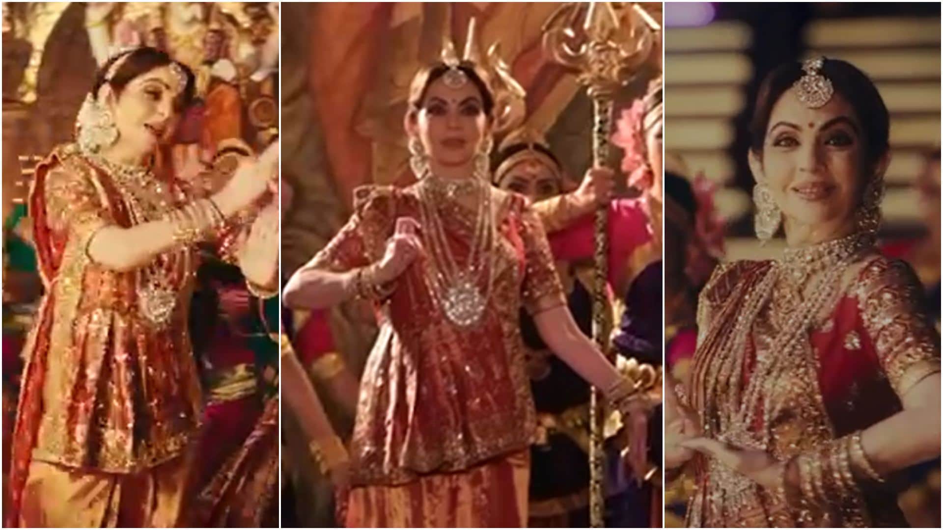 Anant Radhika Merchant Pre Wedding: nita ambani dance and kareena ranbir alia Madhuri Dixit looks in function