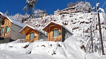 Uttarakhand Weather Auli Covered with thick blanket of Snow in march Beautiful Visuals