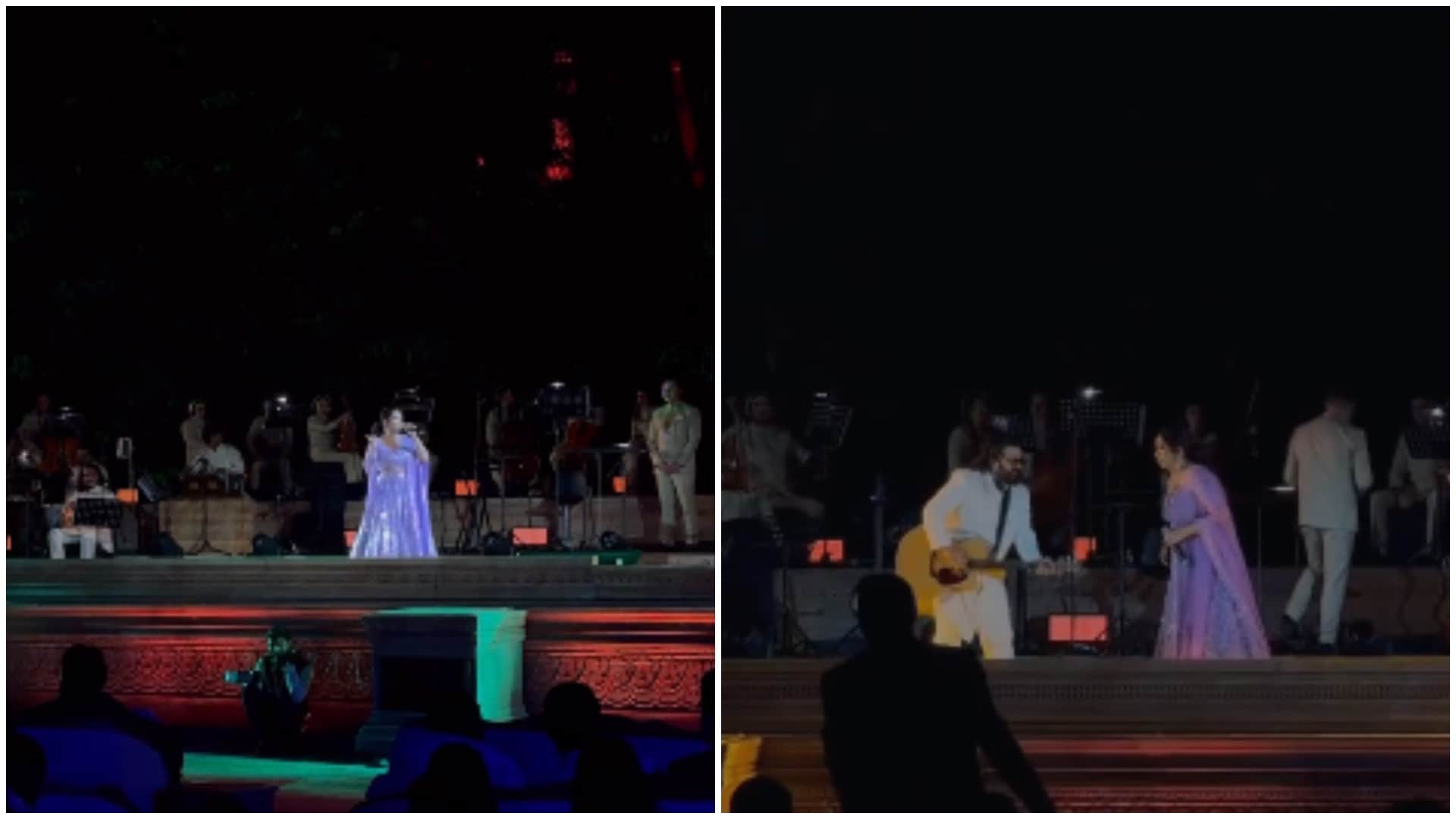 Shreya Ghoshal Arijit Singh Performance in Ami Je Tomar at Anant Ambani Radhika Merchant Pre Wedding Ceremony