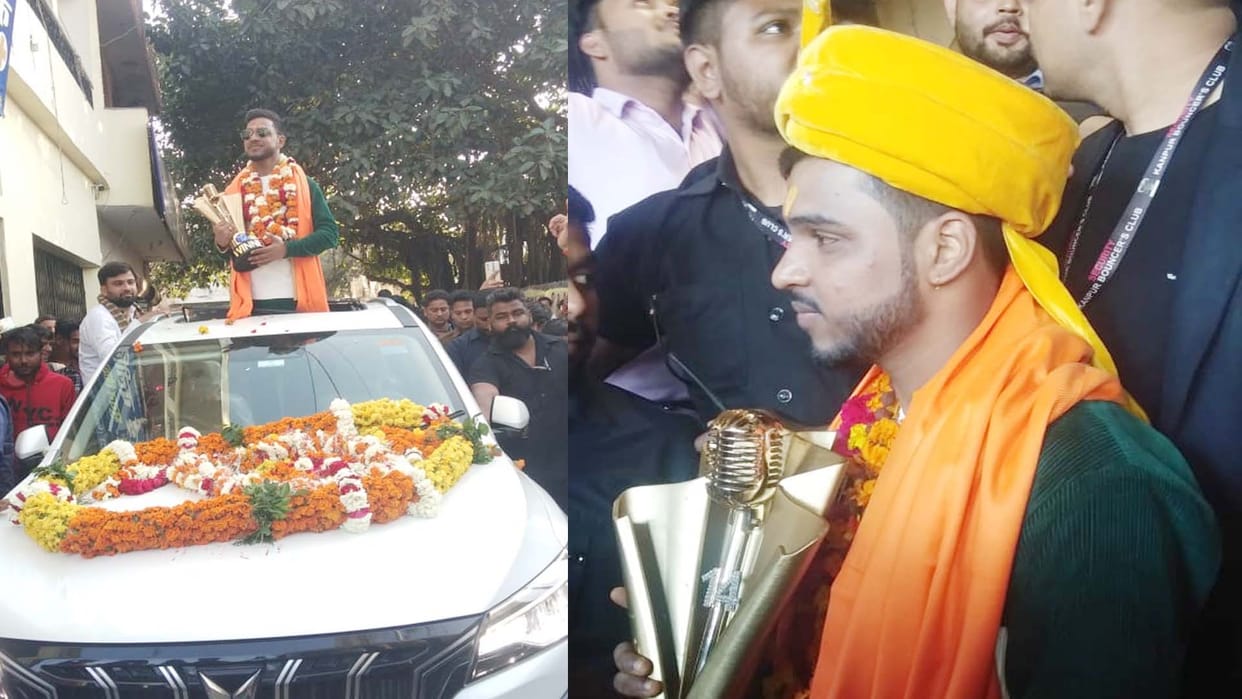 Indian Idol 14 winner Vaibhav Gupta, Welcome at many places in Kanpur