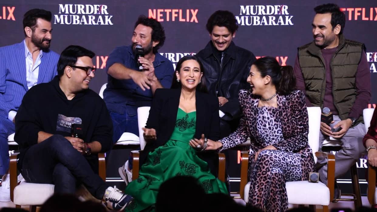 murder mubarak trailer launch event actor pankaj tripathi sara ali khan vijay varma karisma kapoor spotted