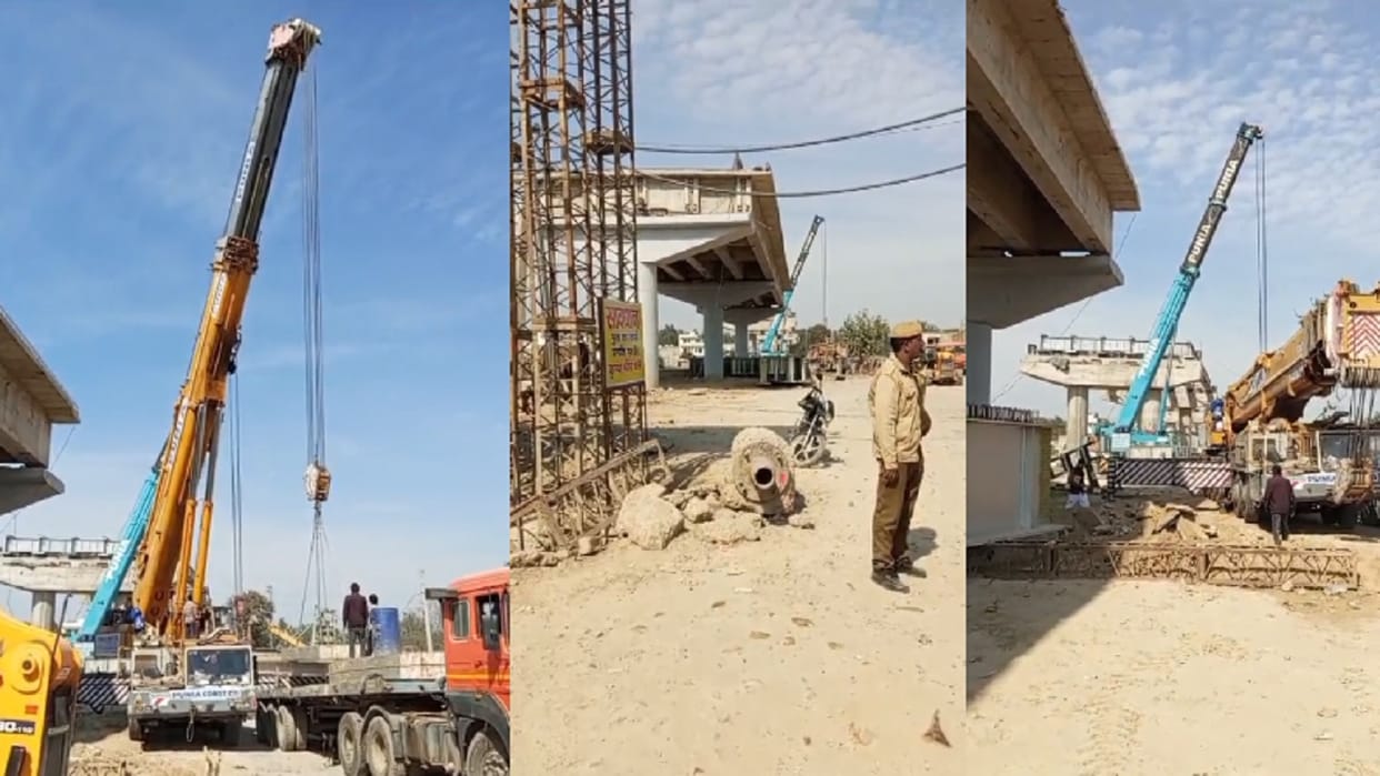 Girder weighing 80 tons will be placed on Surya Nagar ROB in Hisar, underpass will remain closed for week