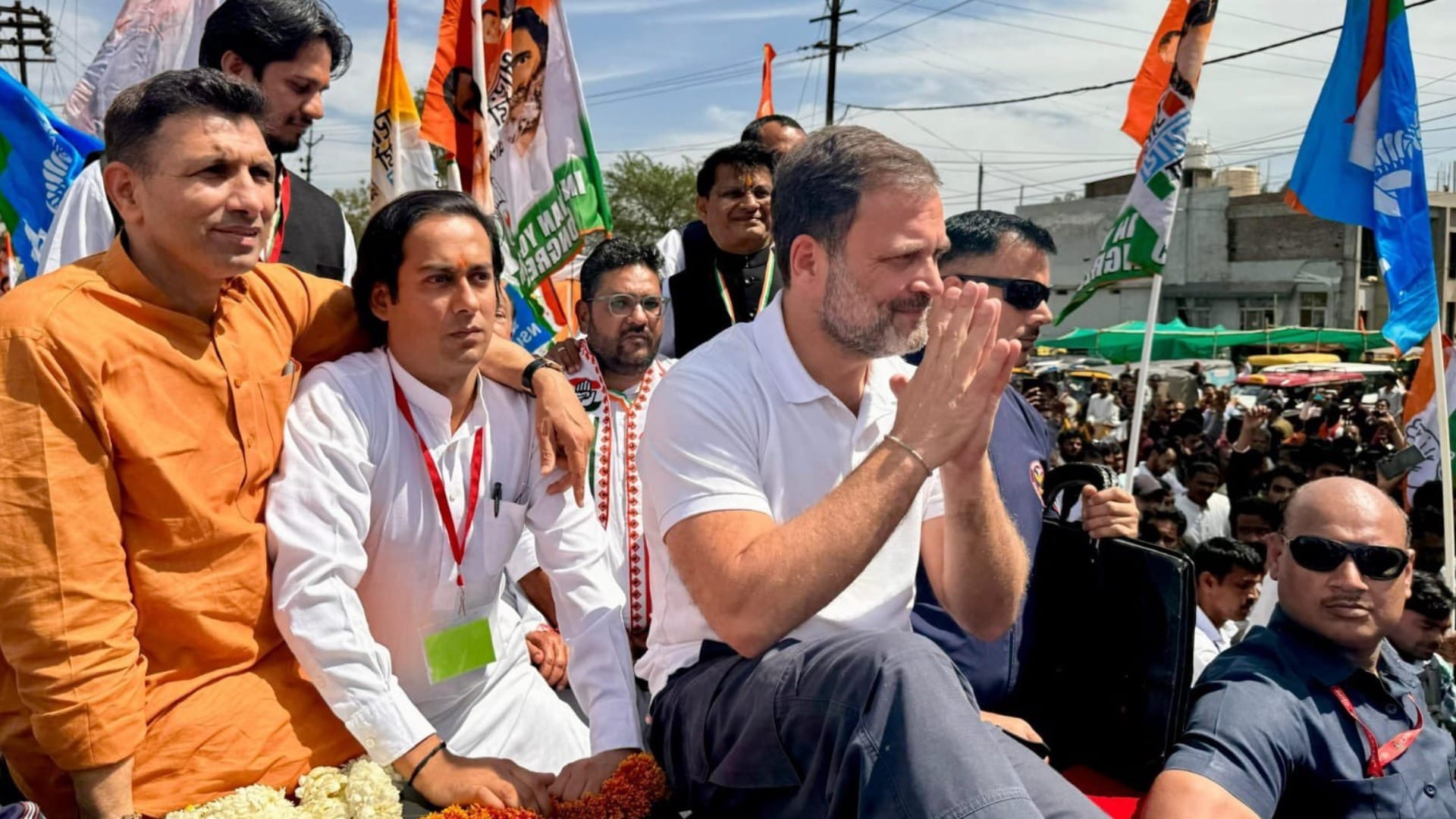 राहुल गांधी की भारत जोड़ो न्याय यात्रा मंगलवार को शाजापुर पहुंची।