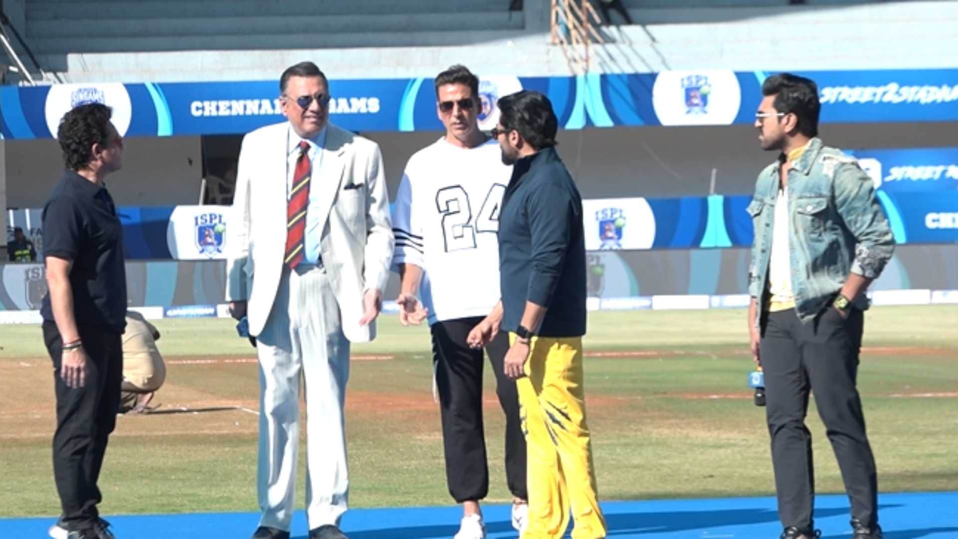 AKSHAY Kumar Big B ABHISHEK Bachchan MUNAWAR Faruqui ELVISH yadav AND MANY MORE AT ISPL T10 CRICKET MATCH