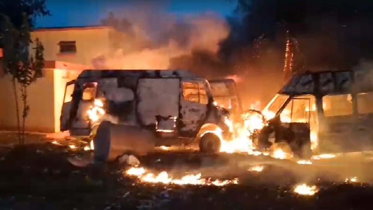 Six ambulances parked in Budaun district hospital burnt