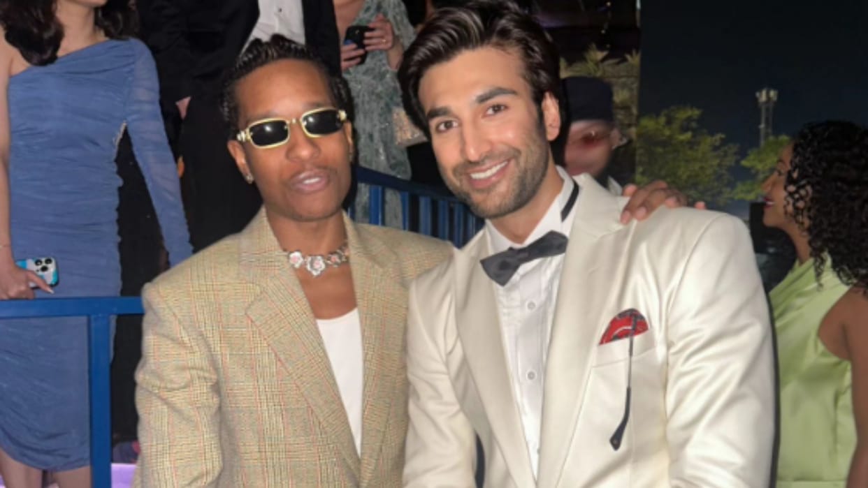 Meezaan Jafri Clicked photo with Rihanna A$AP Rocky at Anant Ambani Radhika Merchant pre wedding Event