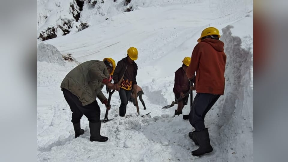 Uttarakhand Snow removing work started from 16 Kilometers Kedarnath walking route From Gaurikund Photos