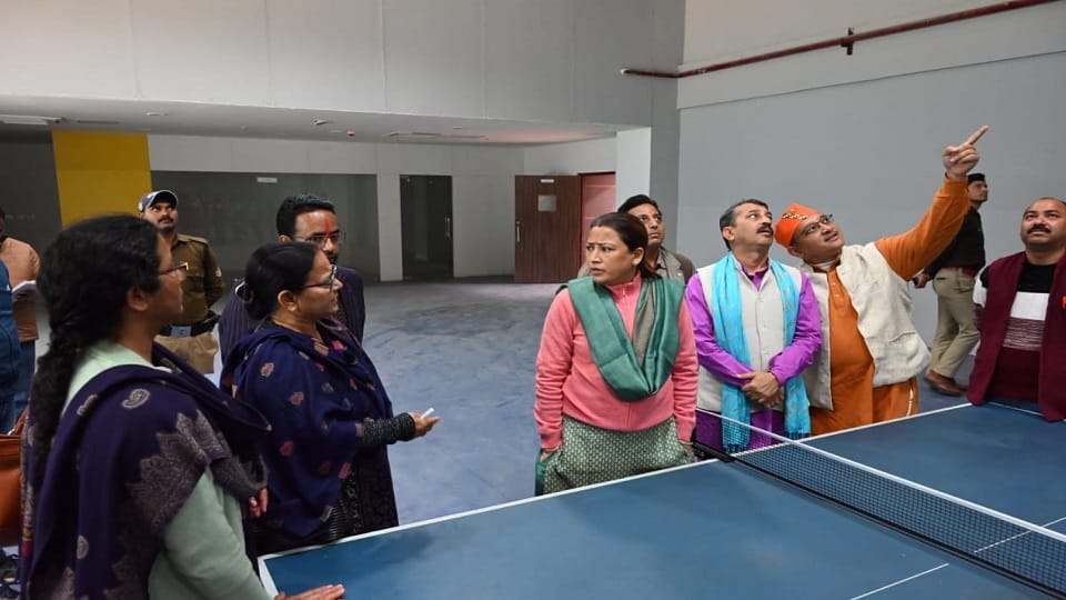 Sports Minister Rekha Arya inspected Haldwani Sports Stadium