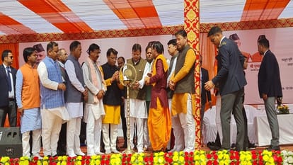 Grand welcome for CM Pushkar Singh Dhami in Rudrapur