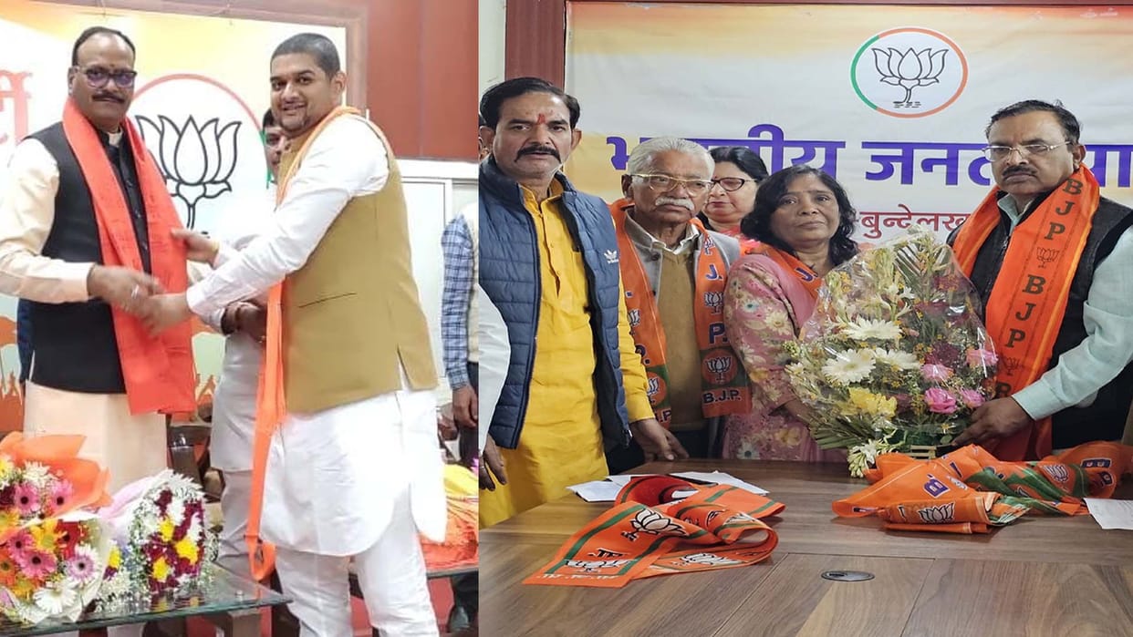 Kanpur: Many opposition members including Abhinav Tiwari, former minister's wife join BJP