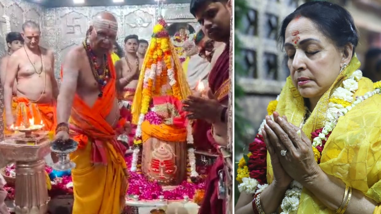 Ujjain: Hema Malini came to see Mahakal, said - I see pictures daily, today I got good fortune in reality.
