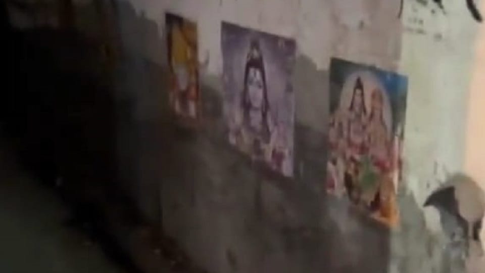 Posters of Gods and Goddesses put on the walls