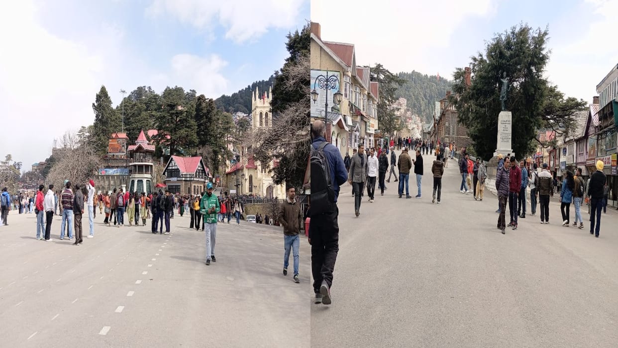 Tourism business is weak this weekend also in shimla, advance booking in hotels is negligible