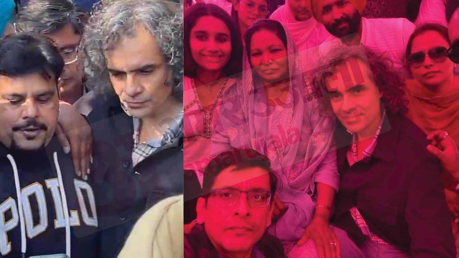 Director Imtiaz Ali of Amar Singh Chamkila meets his son Jaiman with Amarjot and family in Dugri Ludhiana