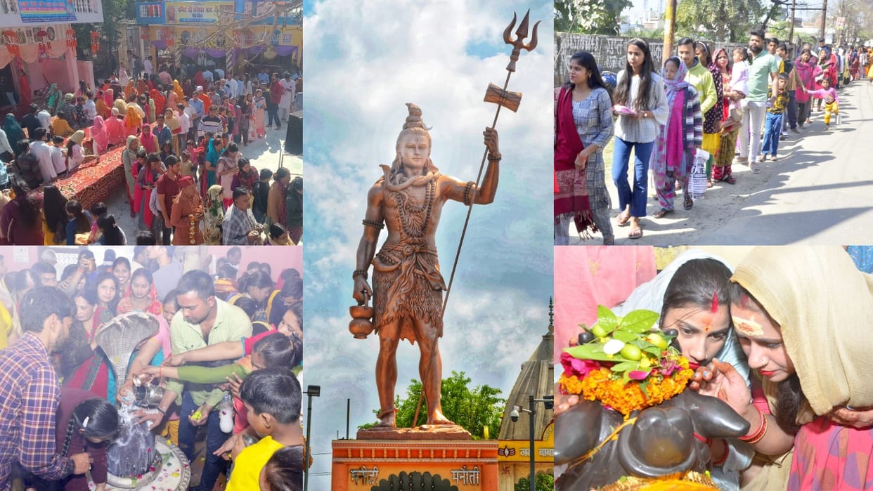 Maha Shivratri 2024 devotees worshiped Lord Shiva by performing Jalabhishek in Bareilly