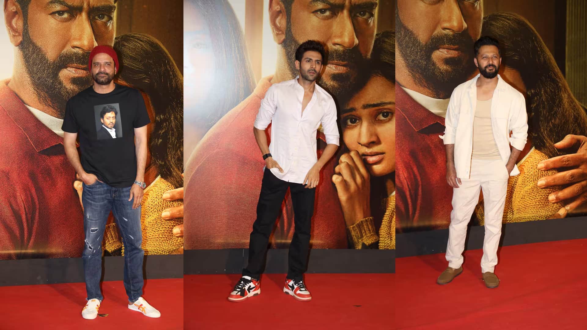 Shaitaan Screening ajay devgn yug jyothika suriya R Madhavan kartik aaryan Rajkumar Hirani Jaideep Ahlawat