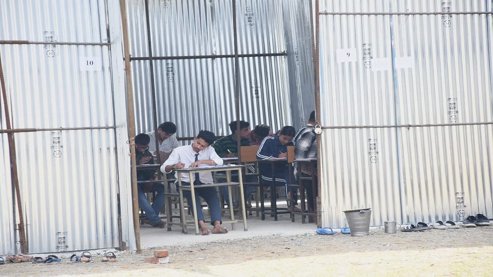 Uttarakhand board examinations going on in tin shed in haldwani