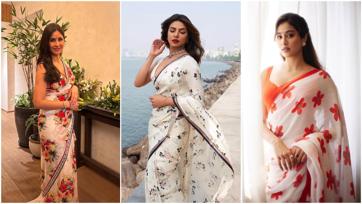 Fashion Tips To Drape Simple White Printed Saree Like Actress Stylish Look