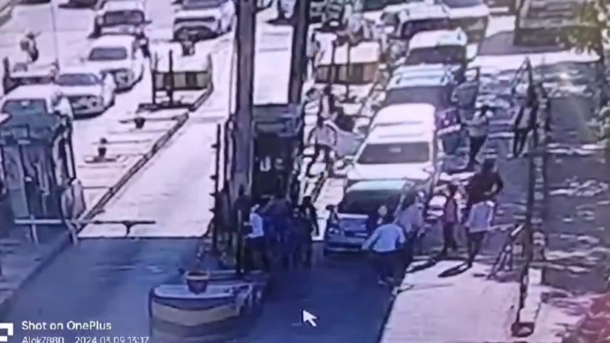 People broke toll plaza barrier in Ayodhya.