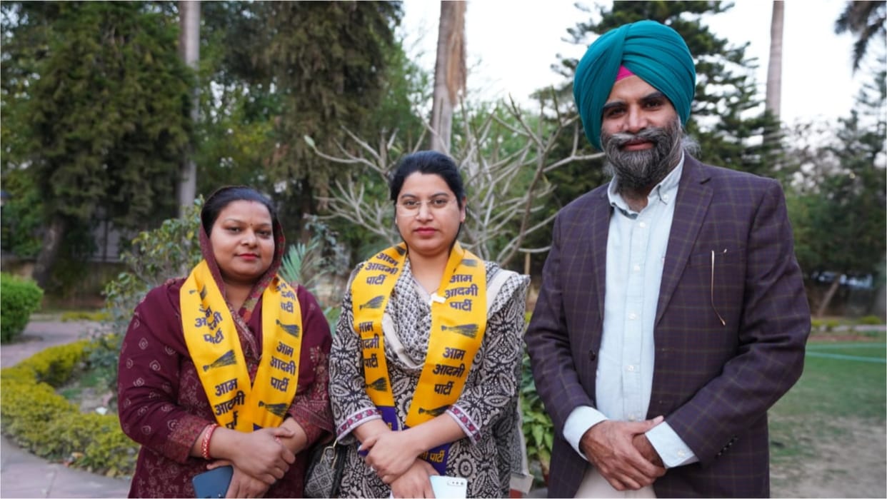 Chandigarh: AAP councilors Neha Musawat and Poonam Kumari, who had joined BJP, returned to AAP