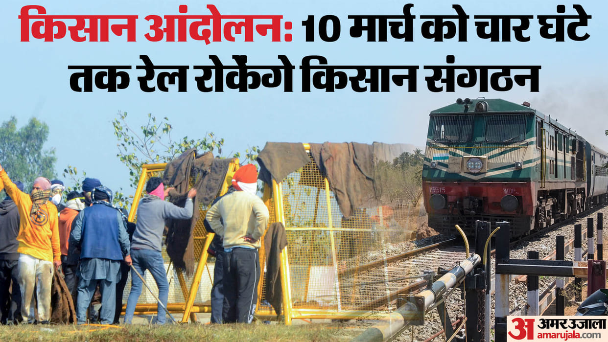 Farmers Protest: Farmer organizations have called for stopping the trains for four hours on March 10