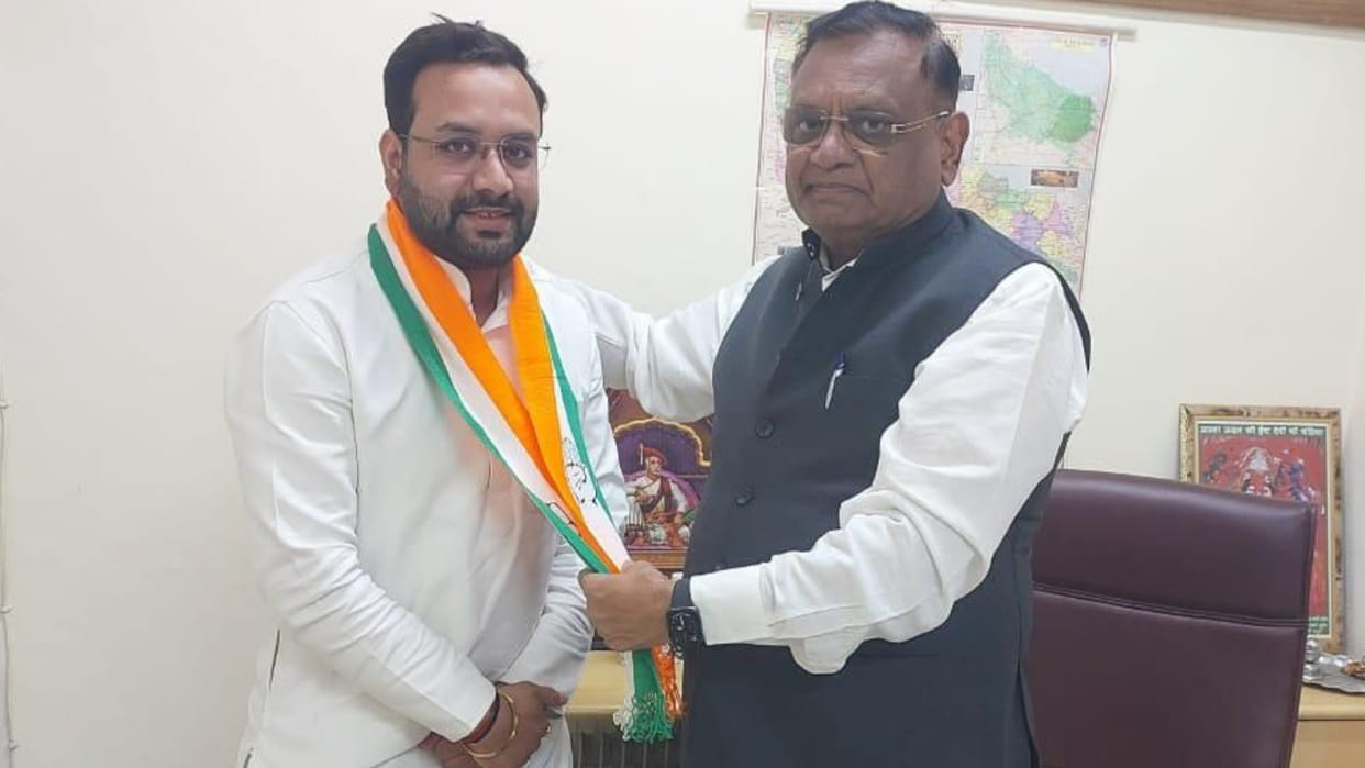 Former Nautanwa MLA Aman Mani Tripathi joins Congress
