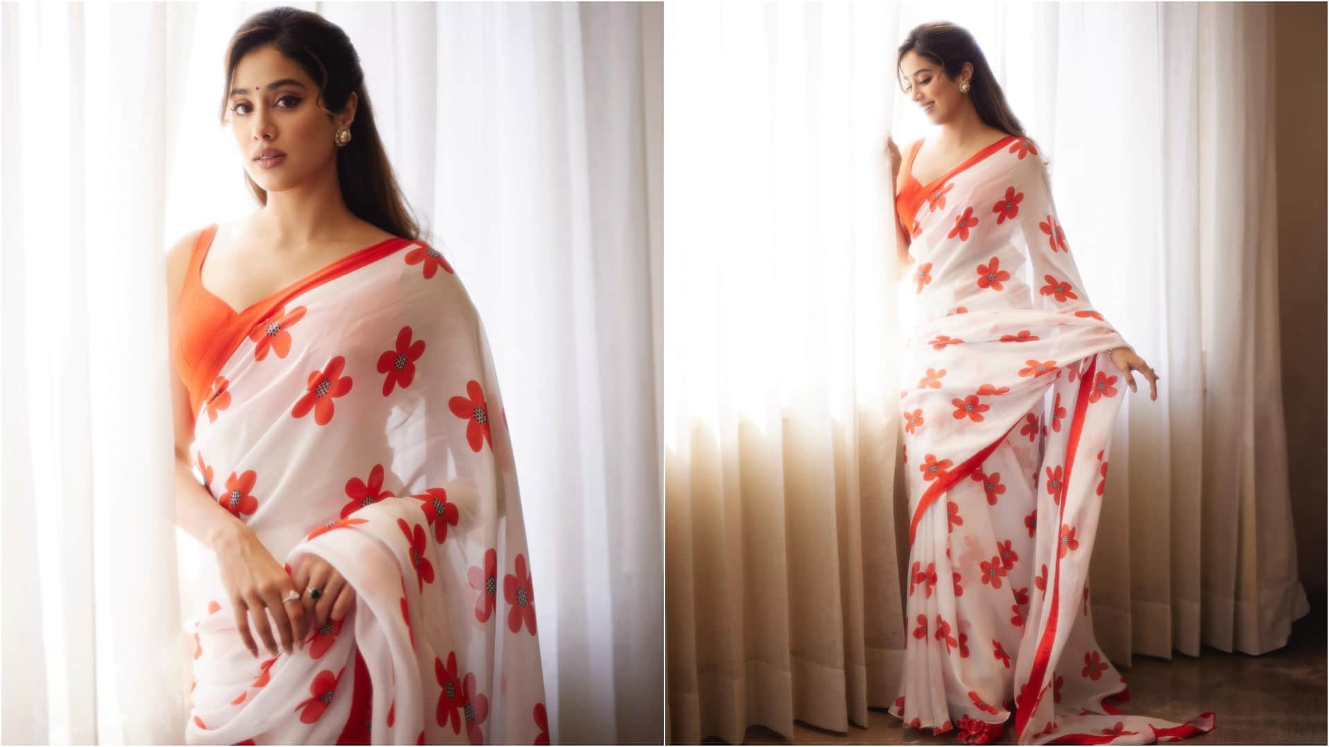 Fashion Tips To Drape Simple White Printed Saree Like Actress Stylish Look