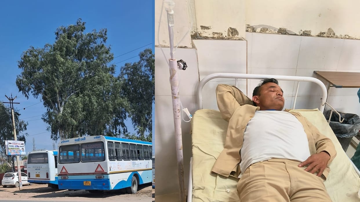 Two roadways bus drivers beaten in Dadri, victim accused of keeping liquor bottle in bus