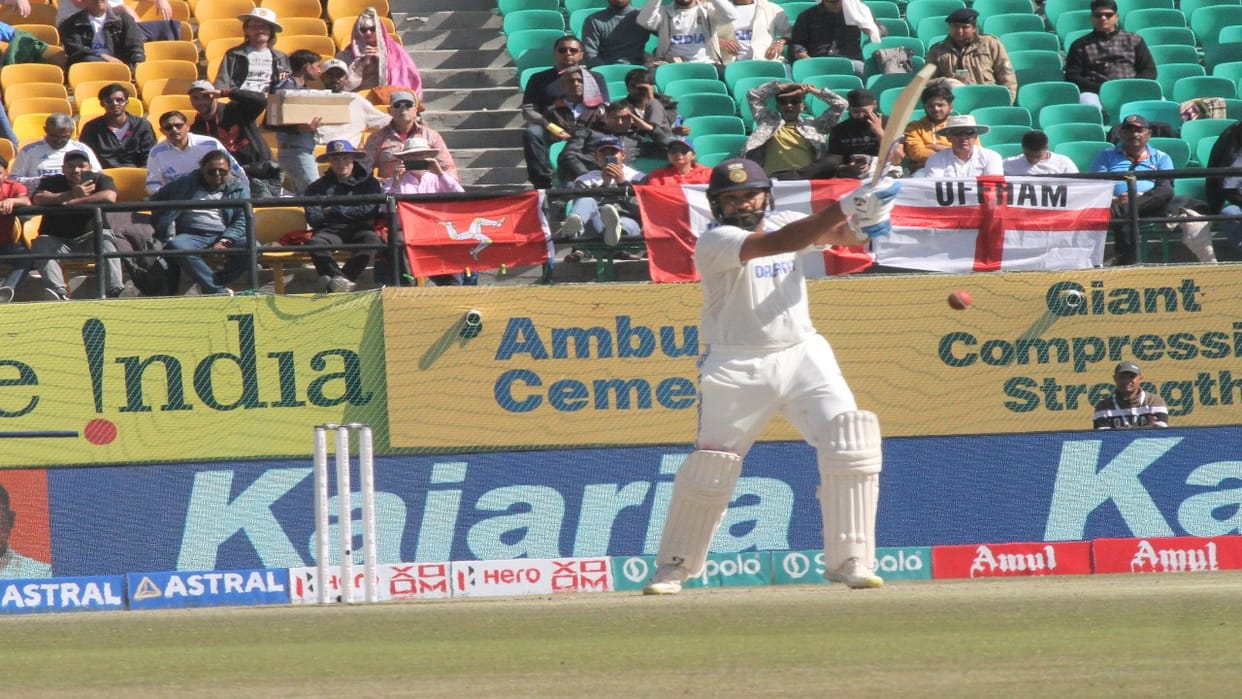 Dharamshala: As soon as Rohit Sharma reached 91 runs, fans took out their mobiles, captured the century on cam