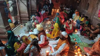 Donated thousands of lamps in Shiva temple