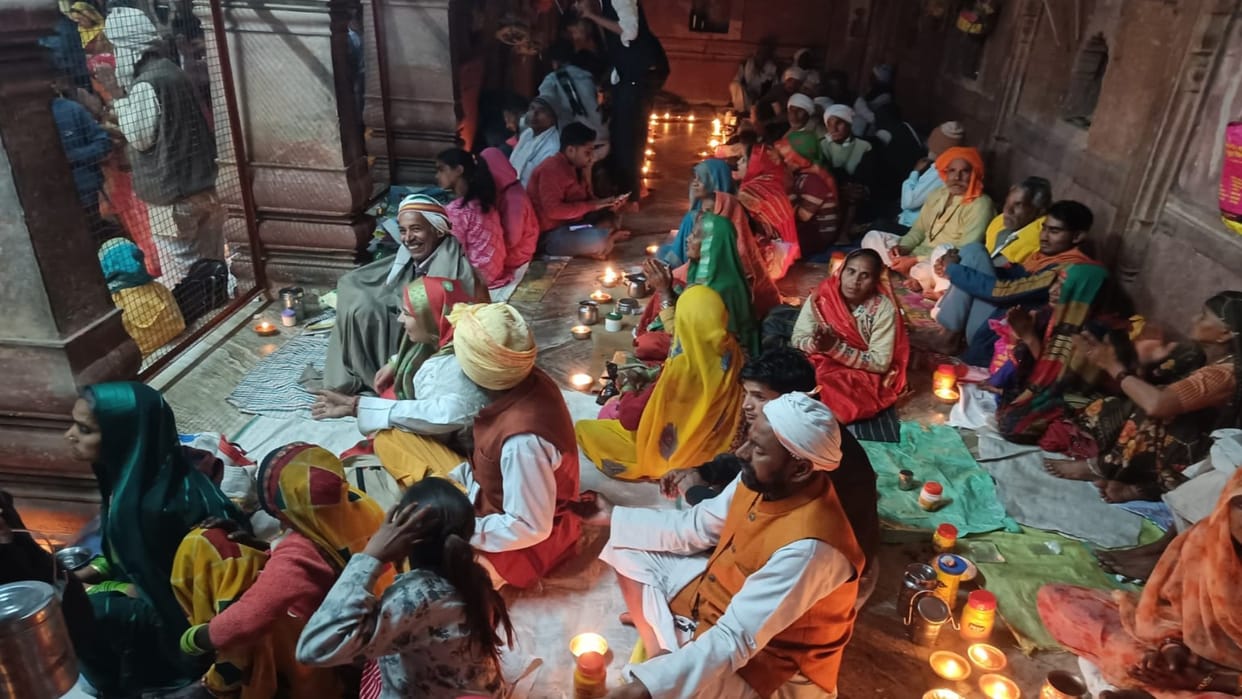 Donated thousands of lamps in Shiva temple